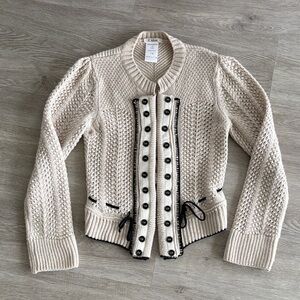 Chloe Cream Buttoned Women's Sweater